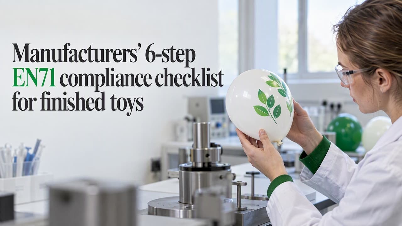 Manufacturers: 6-step EN71 compliance checklist for finished toys