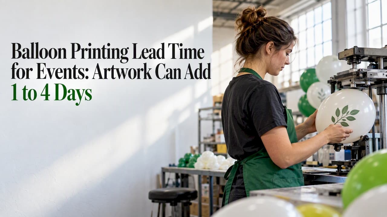 Balloon Printing Lead Time for Events: Artwork Can Add 1 to 4 Days