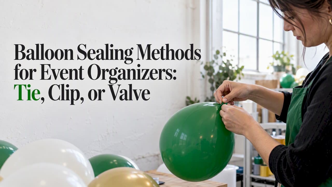Balloon Sealing Methods for Event Organizers: Tie, Clip, or Valve