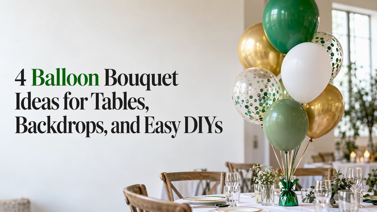 4 Balloon Bouquet Ideas for Tables, Backdrops, and Easy DIYs
