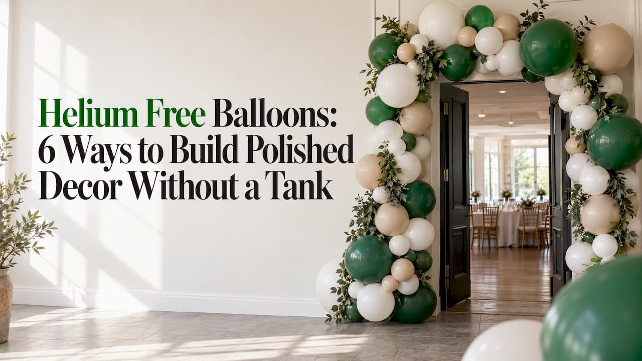 Helium Free Balloons: 6 Ways to Build Polished Decor Without a Tank