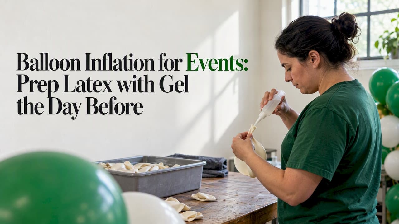 Balloon Inflation for Events: Prep Latex with Gel the Day Before